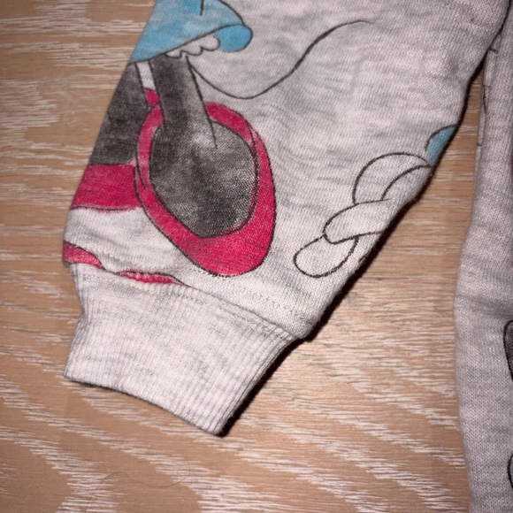 Disney Minnie Mouse Kids Sweatshirt - Gray with Pink and Blue Design - Picture 4 of 7
